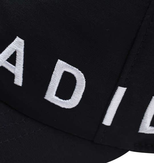 adidas サイドリニアロゴナイロンキャップ ブラック