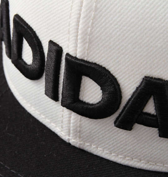 adidas リニアロゴスナップバックキャップ ホワイト×ブラック