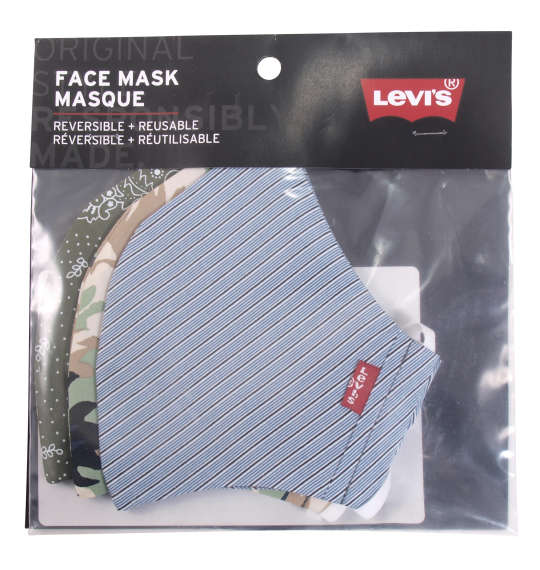 Levi's® 3Pリバーシブルフェイスカバーマスク 3色ミックス