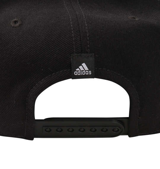 adidas スポーツリニアロゴスナップバックキャップ ブラック×ゴールド