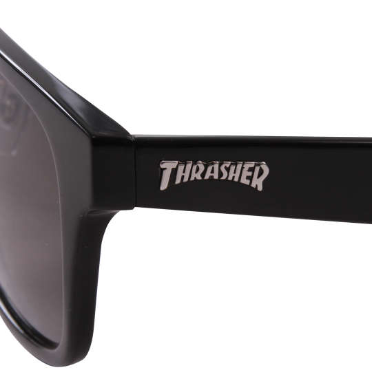 THRASHER ビッグサイズ偏光レンズサングラス ブラック×ホワイト×スモーク
