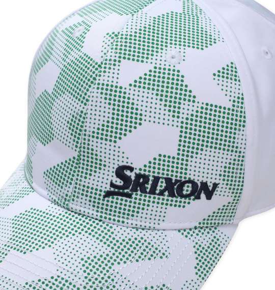SRIXON グラスイメージドットプリントキャップ グリーン×ホワイト