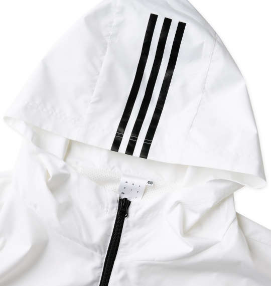 adidas ウーブンフードジャケット ホワイト
