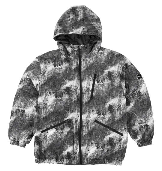 RUSTY 中綿リバーシブルジャケット マーブル×チャコール