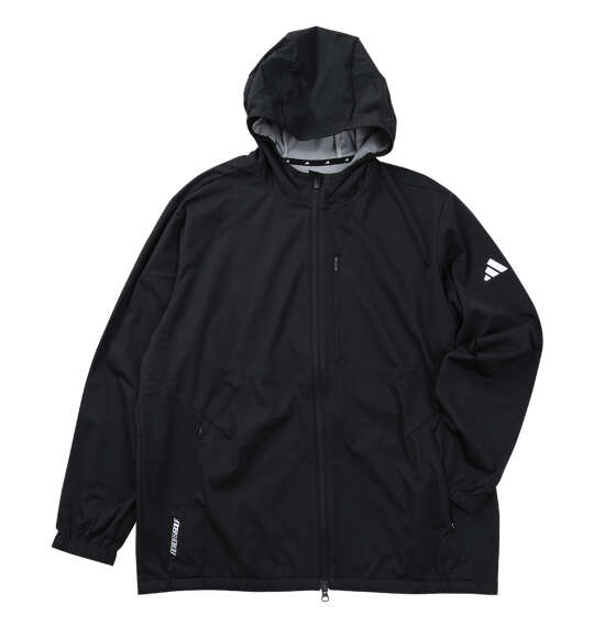 adidas golf 撥水防風パッカブルフルジップフーディー ブラック