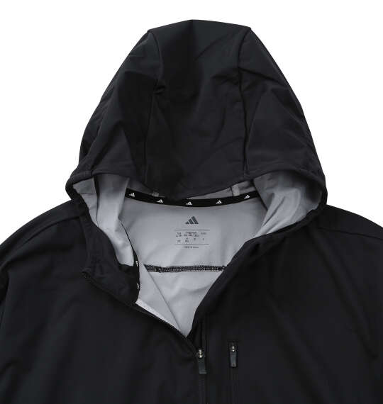 adidas golf 撥水防風パッカブルフルジップフーディー ブラック