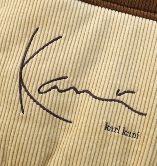 KARL KANI コーデュロイ切替中綿ベスト ライトベージュ
