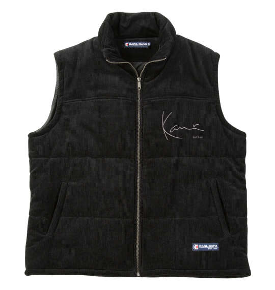 KARL KANI コーデュロイ切替中綿ベスト ブラック