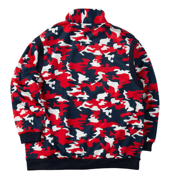 FILA GOLF カモフラ柄ボンディングブルゾン ネイビー系