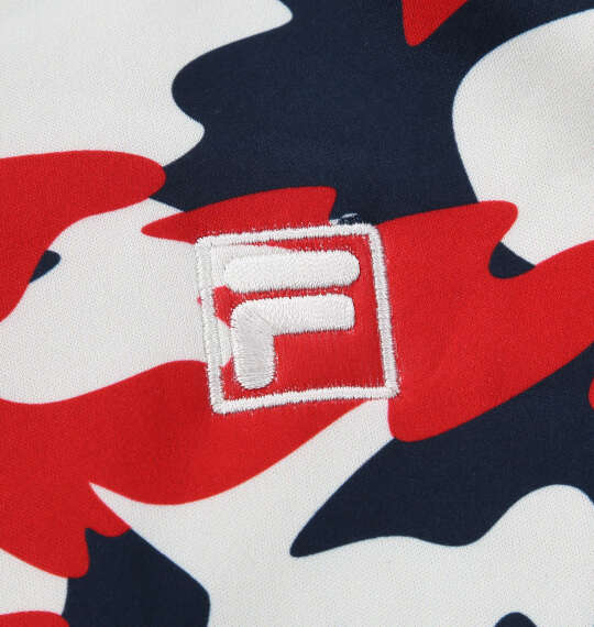 FILA GOLF カモフラ柄ボンディングブルゾン ネイビー系