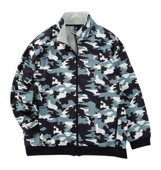 FILA GOLF カモフラ柄ボンディングブルゾン ブラック系