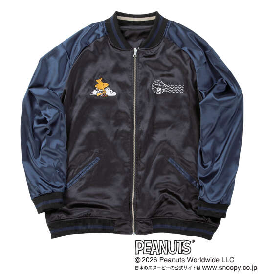 FLAGSTAFF×PEANUTS スヌーピーコラボリバーシブルスカジャン ブラック