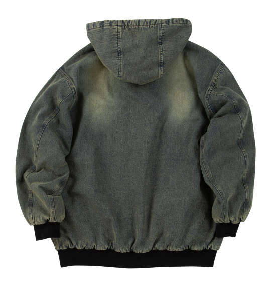 DCSHOES 26PADDED HOODジャケット ライトインディゴデニムブラウンティント
