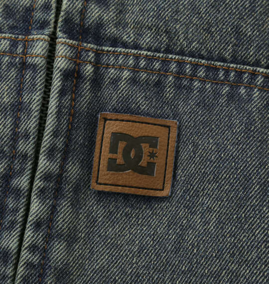 DCSHOES 26PADDED HOODジャケット ライトインディゴデニムブラウンティント