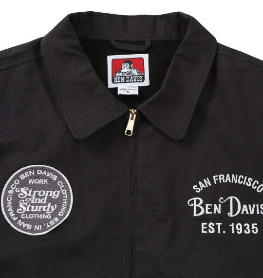 BEN DAVIS コットンダックスーベニアジャケット ブラック