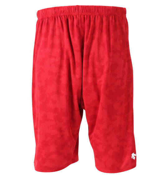 DESCENTE ジャガードグラフィックハーフパンツ レッド