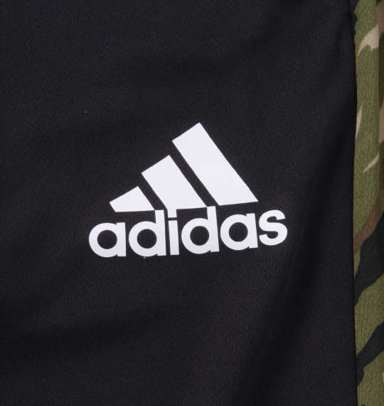 adidas カモフラ柄ハーフパンツ カーキカモ×ブラック