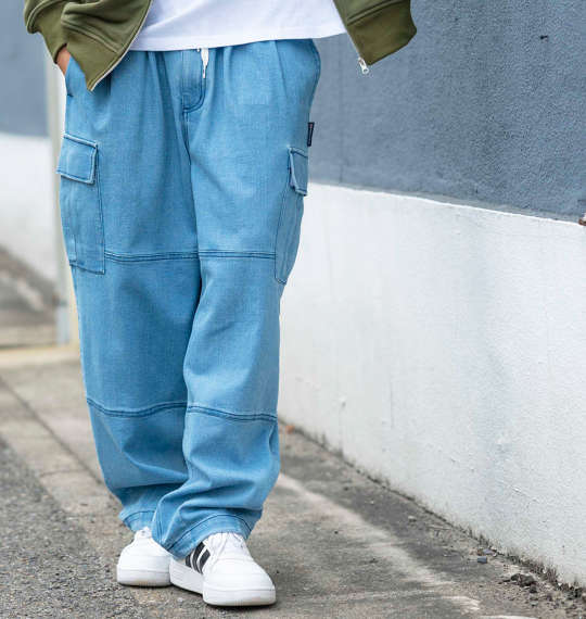 DCSHOES 23BIGカーゴパンツ ライトインディゴデニム