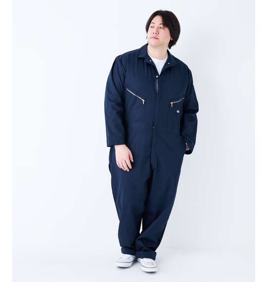 DICKIES 48799長袖カバーオール ダークネイビー