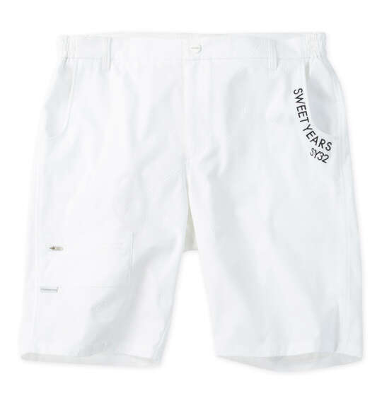 SY32 by SWEET YEARS バックエンボスハーフパンツ ホワイト