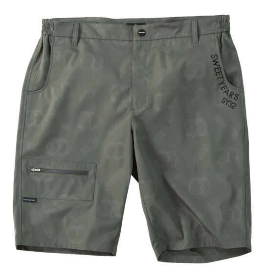 SY32 by SWEET YEARS バックエンボスハーフパンツ チャコールグレー