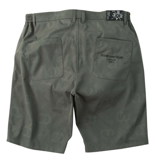 SY32 by SWEET YEARS バックエンボスハーフパンツ チャコールグレー