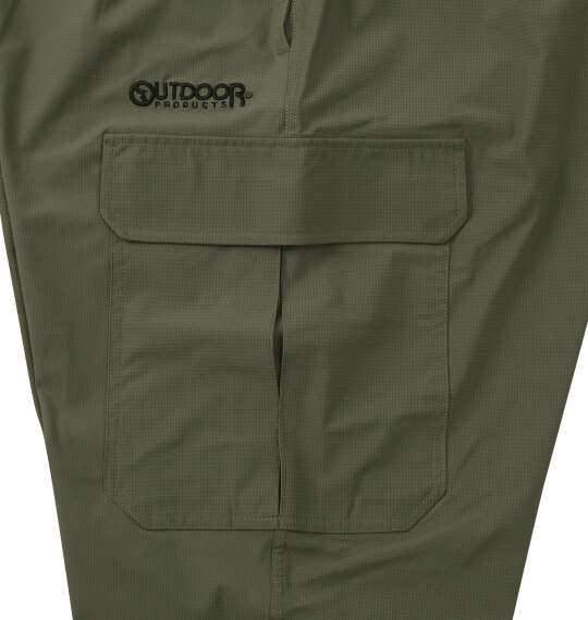 ヒヤロン×OUTDOOR PRODUCTS 接触冷感カーゴクロップドパンツ カーキ