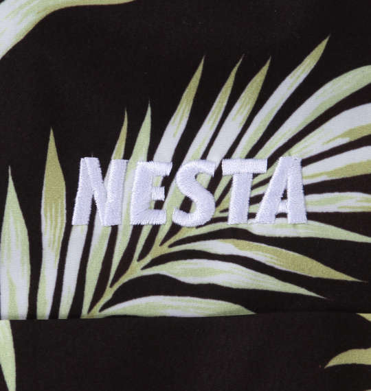 NESTA BRAND オープンカラー半袖シャツ ブラック