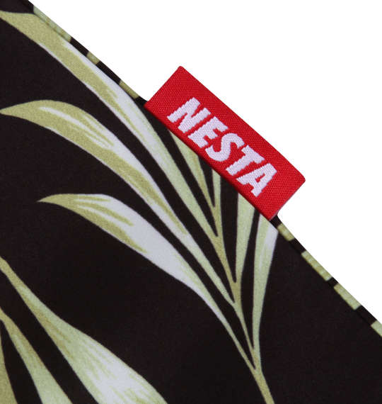 NESTA BRAND オープンカラー半袖シャツ ブラック