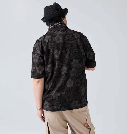 NESTA BRAND オープンカラー半袖シャツ ブラック系