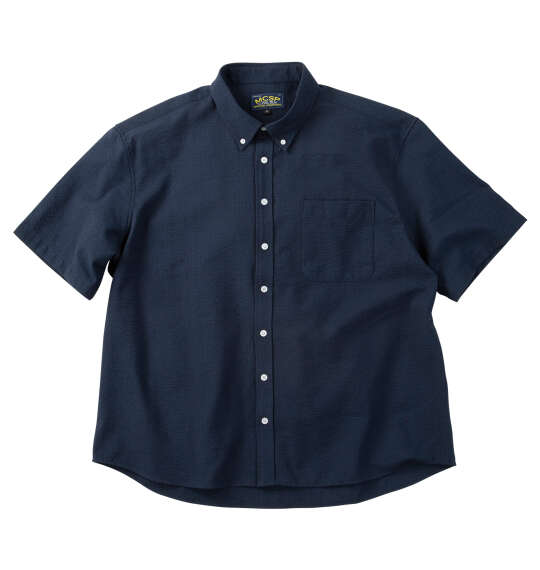 Mc.S.P 吸汗速乾TCシアサッカーB.D半袖シャツ ダークネイビー