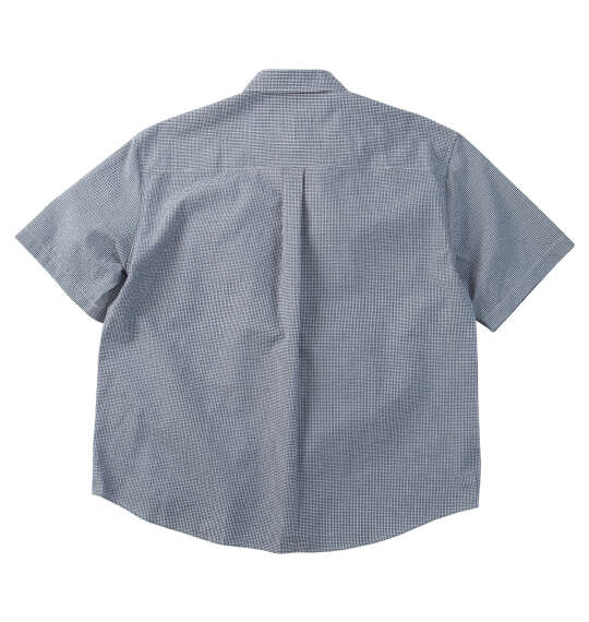Mc.S.P 吸汗速乾TCシアサッカーギンガムチェックB.D半袖シャツ ネイビー