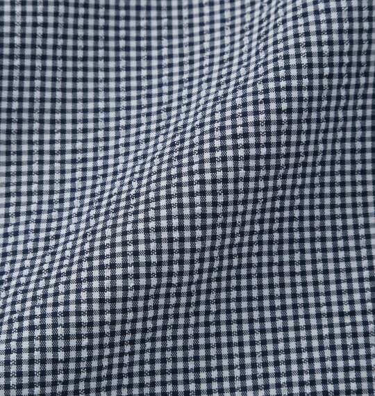 Mc.S.P 吸汗速乾TCシアサッカーギンガムチェックB.D半袖シャツ ネイビー