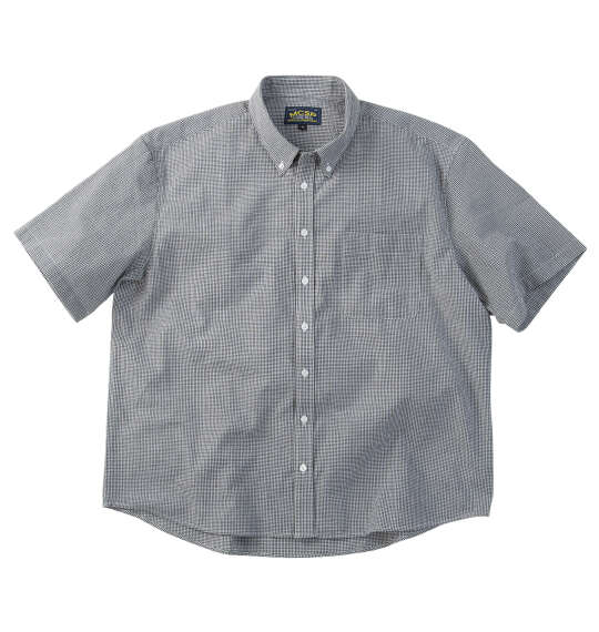 Mc.S.P 吸汗速乾TCシアサッカーギンガムチェックB.D半袖シャツ ブラック