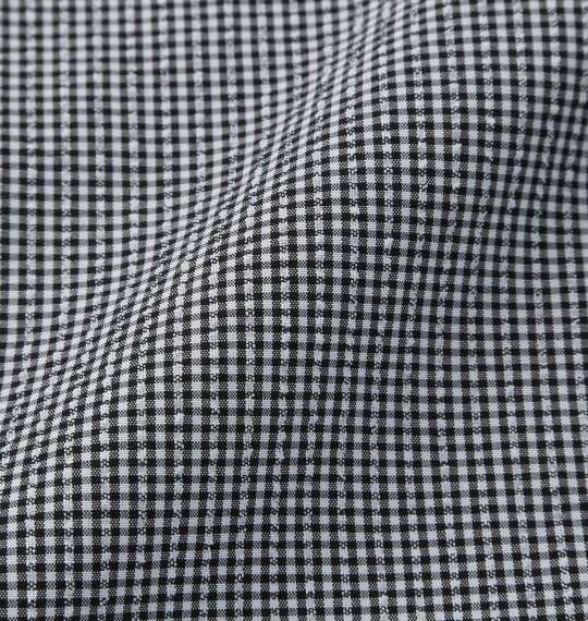 Mc.S.P 吸汗速乾TCシアサッカーギンガムチェックB.D半袖シャツ ブラック