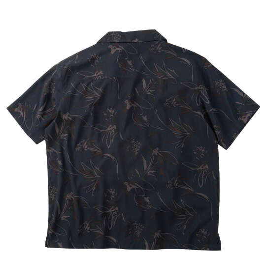 Mc.S.P 総柄プリントオープンカラー半袖シャツ ダークネイビー