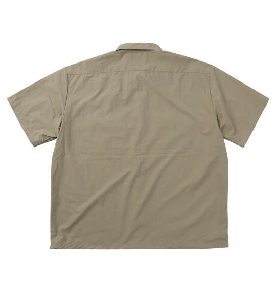 DICKIES ナイロンタッサー半袖ワークシャツ カーキ