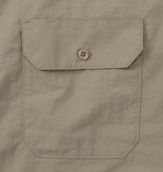 DICKIES ナイロンタッサー半袖ワークシャツ カーキ