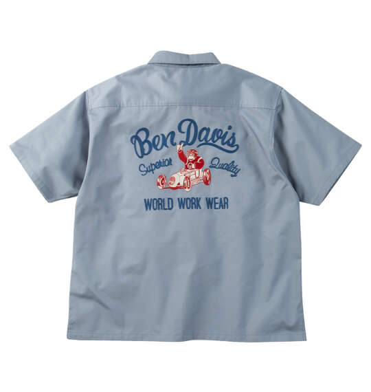 大きいサイズ メンズ BEN DAVIS (ベン デイビス) レーサーレトロ刺繍ワーク半袖シャツ