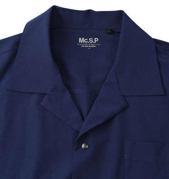 Mc.S.P 半袖オープンカラーシャツ ネイビー