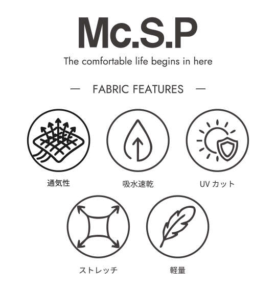 Mc.S.P 半袖オープンカラーシャツ ネイビー