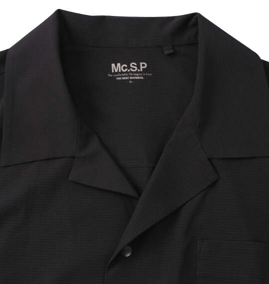 Mc.S.P 半袖オープンカラーシャツ ブラック