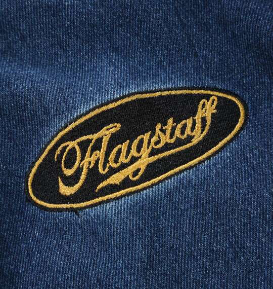 FLAGSTAFF×PEANUTS スヌーピーコラボデニム長袖シャツ ネイビー