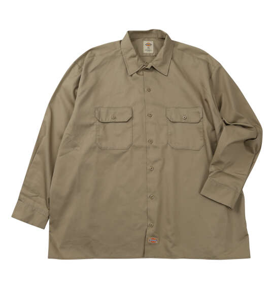 DICKIES 574長袖ワークシャツ(ORIGINAL FIT) カーキ