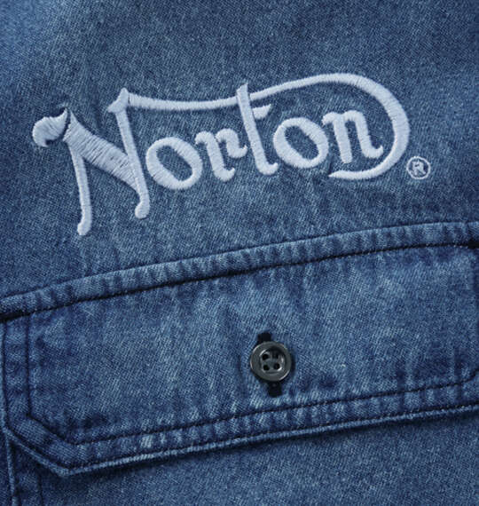 Norton デニム長袖シャツ サンドネイビー