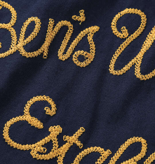 BEN DAVIS 刺繍ツイルワークシャツ ネイビー