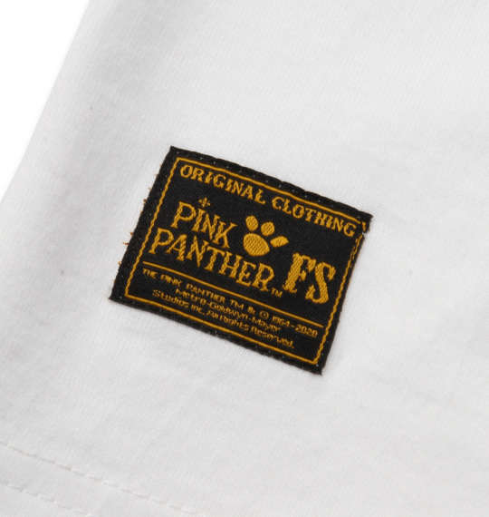 PINK PANTHER×FLAGSTAFF 半袖Tシャツ ホワイト