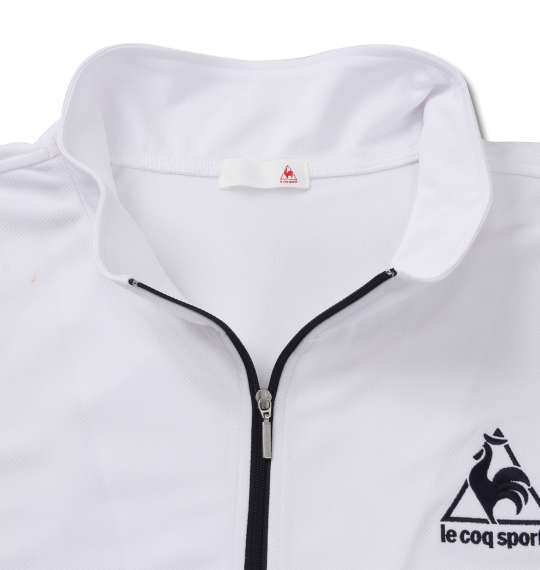 LE COQ SPORTIF エアロドライニットハーフジップシャツ ホワイト