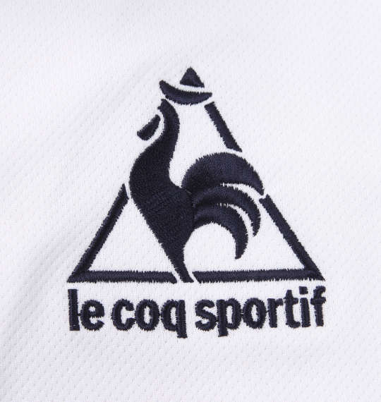 LE COQ SPORTIF エアロドライニットハーフジップシャツ ホワイト