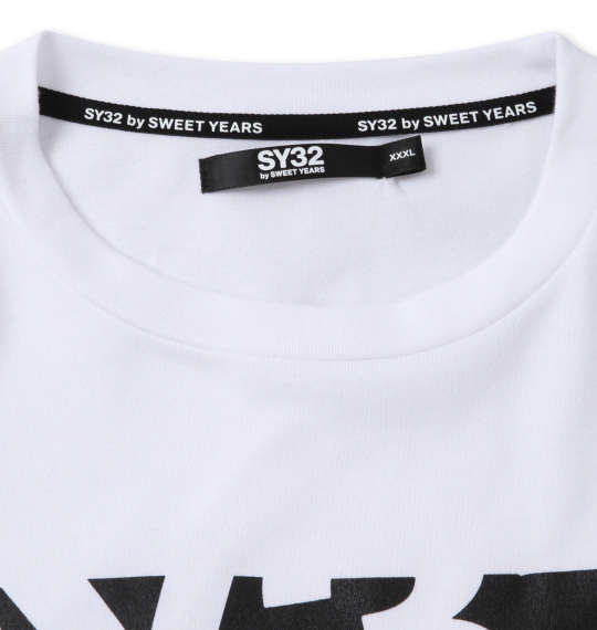 SY32 by SWEET YEARS ミラノロゴ長袖Tシャツ ホワイト